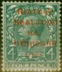 Rare Postage Stamp Ireland 1922 4d Grey-Green SG6c Carmine Opt Fine MM