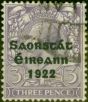 Old Postage Stamp from Ireland 1923 3d Bluish Violet SG57 Fine Used
