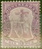 Rare Postage Stamp from Montserrat 1909 6d Dull & Brt Purple SG43 Fine Used