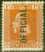 Old Postage Stamp from New Zealand 1934 1 1/2d Orange-Brown SG097b P.14 x 15 Fine Lightly Mtd Mint