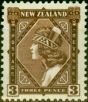 Collectible Postage Stamp from New Zealand 1936 3d Brown SG582 Very Fine MNH