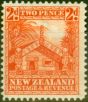 Collectible Postage Stamp New Zealand 1941 2d Orange SG580c P.14 Fine LMM
