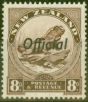 Rare Postage Stamp from New Zealand 1945 8d Chocolate SG0128a Very Fine MNH