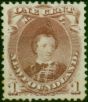 Old Postage Stamp Newfoundland 1871 1c Brown-Purple SG35 Fine Unused