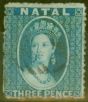 Collectible Postage Stamp from Natal 1859 3d Blue SG10 P.14 Fine Used