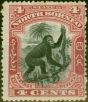 Collectible Postage Stamp North Borneo 1897 4c Black & Carmine SG99b P.15 Fine MM