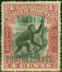 Old Postage Stamp North Borneo 1901 4c Black & Carmine SG130 Fine MM