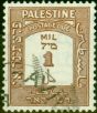 Old Postage Stamp from Palestine 1944 1m Brown SGD12a P.15 x 14 Very Fine Used