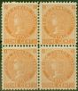 Valuable Postage Stamp from Prince Edward Is 1872 1c Brown- Orange SG44 Fine MNH Block of 4