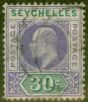 Valuable Postage Stamp from Seychelles 1903 30c Violet & Dull Green SG52 Fine Used