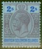 Valuable Postage Stamp from Solomon Islands 1914 2s Purple & Blue-Blue SG34 Fine & Fresh Mtd Mint