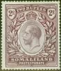 Old Postage Stamp from Somaliland 1919 2R Dull Purple & Purple SG70 Fine Lightly Mtd Mint
