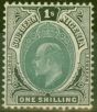 Old Postage Stamp from Southern Nigeria 1907 1s Grey-Green & Black SG28a Head Die B Fine & Fresh Mtd Mint