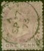 Old Postage Stamp from St Christopher 1870 1d Dull Rose SG1 Good Used