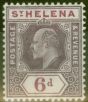 Valuable Postage Stamp from St Helena 1908 6d Dull & Dp Purple SG67 V.F Lightly Mtd Mint