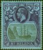 Collectible Postage Stamp from St Helena 1923 15s Grey & Purple-Blue SG113 V.F Lightly Mtd Mint