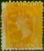 Valuable Postage Stamp St Vincent 1869 4d Yellow SG12 Fine Used