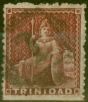 Old Postage Stamp from Trinidad 1863 Lake SG69a Wmk Sideways Fine Used