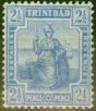 Rare Postage Stamp from Trinidad 1909 2 1/2d Blue SG148 Fine Mtd Mint