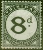 Rare Postage Stamp from Trinidad 1945 8d Black SGD24 Fine Lightly Mtd Mint