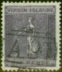 Old Postage Stamp Virgin Islands 1887 6d Deep Violet SG39 V.F.U with 'Sismondo' Certificate