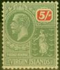 Valuable Postage Stamp from Virgin Islands 1923 5s Green & Red-Yellow SG101 V.F Very Lightly Mtd Mint