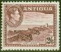 Valuable Postage Stamp from Antigua 1942 2s6d Maroon SG106 Fine Mtd Mint
