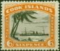 Cook Islands 1932 6d Black & Orange SG104a P.14 Fine & Fresh MM  King George V (1910-1936) Collectible Stamps