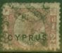 Old Postage Stamp from Cyprus 1880 1/2d Rose SG1 Pl 19 Fine Used Royal Cerficate