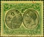Collectible Postage Stamp Dominica 1927 5s Black & Green-Yellow SG88 V.F.U