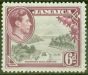 Collectible Postage Stamp from Jamaica 1938 6d Grey & Purple SG128 Fine Mtd Mint