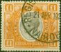 Collectible Postage Stamp KUT 1922 £1 Black & Orange SG95 Fine Used (2)