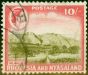 Collectible Postage Stamp from Rhodesia & Nyasaland 1959 10s Olive-Brown & Rose-Red SG30 Fine Used