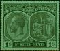 Collectible Postage Stamp St Kitts and Nevis 1929 1s Black-Green SG46b V.F MNH