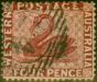 Valuable Postage Stamp Western Australia 1882 4d Carmine SG78 Used Fine
