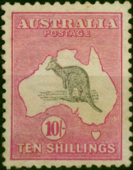 Australia 1913 10s Grey & Pink SG14 Fine LMM . King George V (1910-1936) Mint Stamps