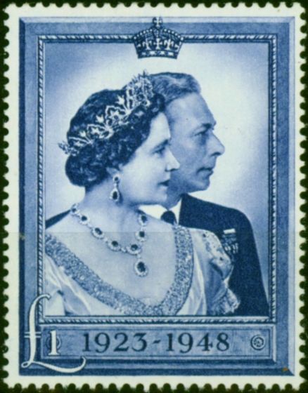 GB 1948 RSW £1 Blue SG494 Fine VLMM  King George VI (1936-1952) Old Royal Silver Wedding Stamp Sets