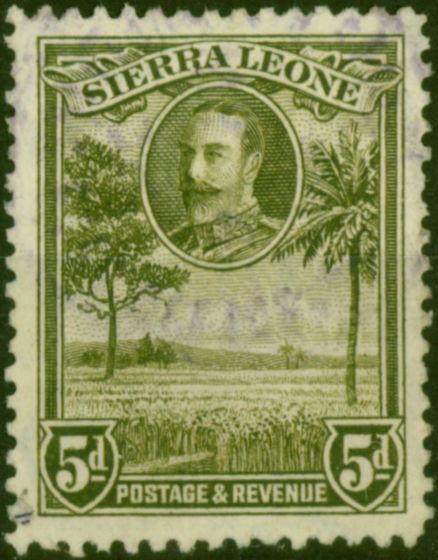 Sierra Leone 1932 5d Bronze-Green SG161 Good Used  King George V (1910-1936) Old Stamps
