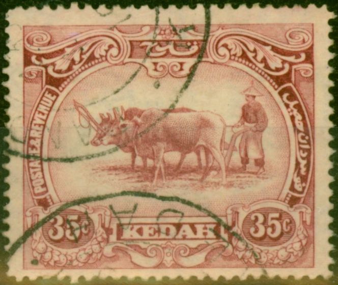 Collectible Postage Stamp from Kedah 1926 35c Purple SG59 Fine Used Stamp