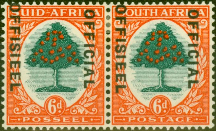 Collectible Postage Stamp from South Africa 1937 6d Green & Vermilion SG024 (I) Fine Mtd Mint