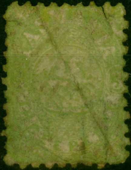 Tasmania 1863 3d Green SGF8 Ave Used Faults CV £200 . Queen Victoria (1840-1901) Used Stamps