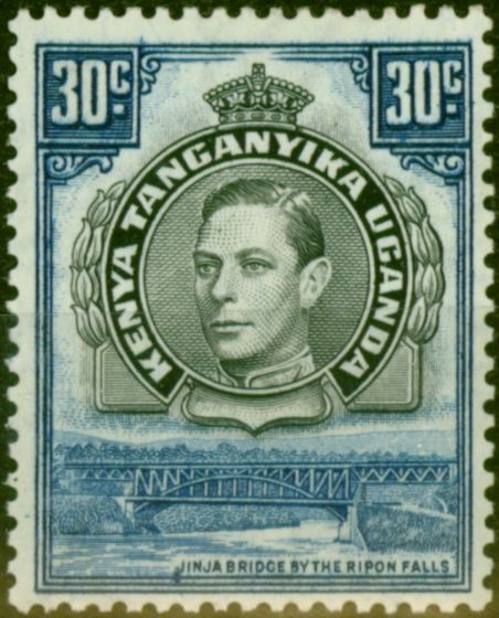 Collectible Postage Stamp from K.U.T 1938 30c Black & Dull Violet-Blue SG141 P.13.25 Good Mtd Mint