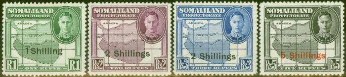 Old Postage Stamp from Somaliland 1951 set of 4 High Values SG132-135 Fine MNH