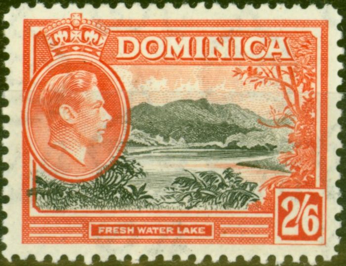 Collectible Postage Stamp from Dominica 1938 2s6d Black & Vermilion SG107 Fine Mtd Mint