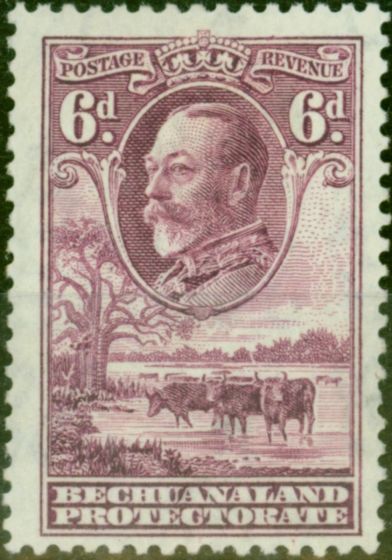 Rare Postage Stamp Bechuanaland 1932 6d Purple SG104 Fine MM