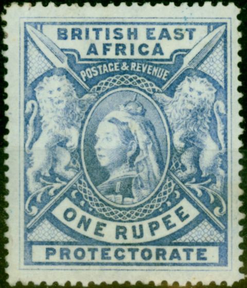 Collectible Postage Stamp B.E.A KUT 1897 1R Grey-Blue SG92 Fine MM