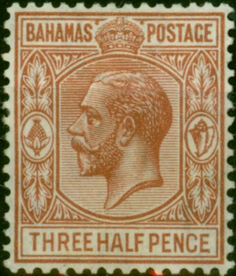 Bahamas 1934 1 1/2d Brown-Red SG117 Good MM King George V (1910-1936) Collectible Stamps