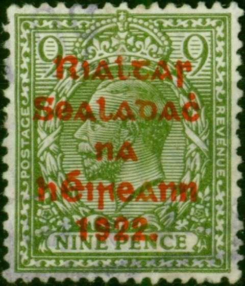 Ireland 1922 9d Olive-Green SG41 Good Used (2) King George V (1910-1936) Old Stamps