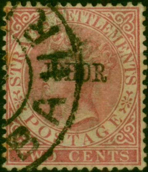 Johor 1886 2c Pale Rose SG13 Type 13 Good Used  Queen Victoria (1840-1901) Valuable Stamps