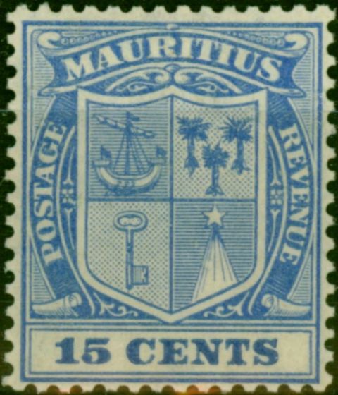 Rare Postage Stamp Mauritius 1910 15c Blue SG189 Fine & Fresh LMM